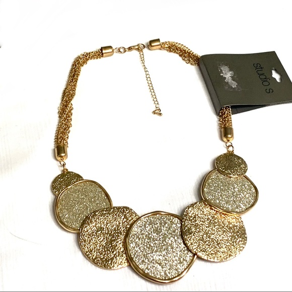 Studio S Jewelry - 5/$35 Studio S Necklace Glittery Textured Discs